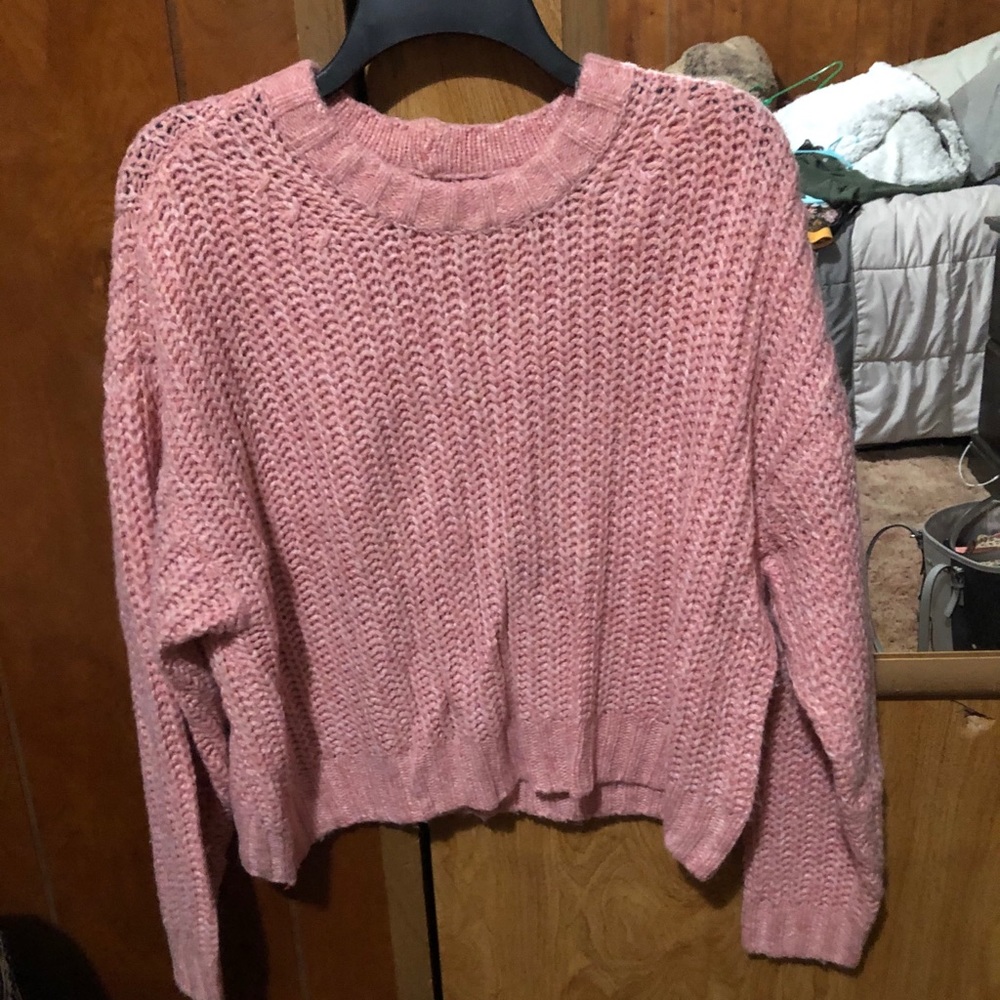 Pink Crop Sweater